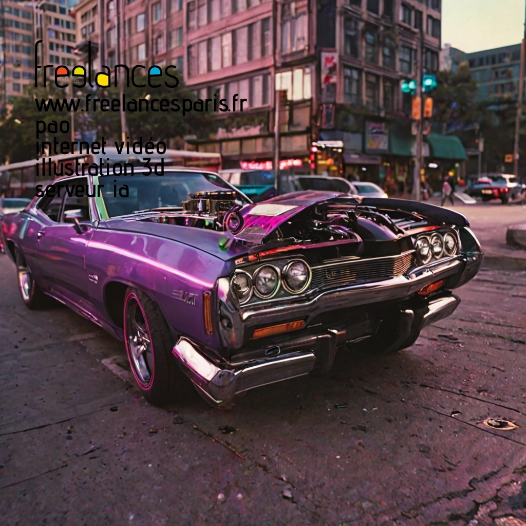 Pao mise en page internet vidéo illustration 3d serveur IA générative AI freelance paris studio de création magazines bhrayxx0